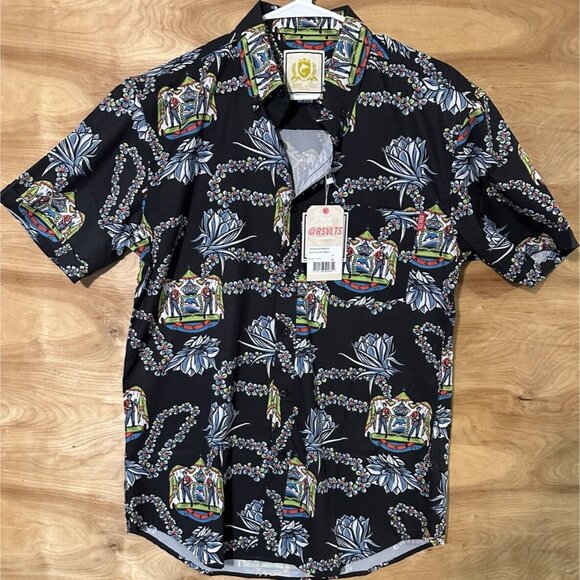 NWT RSVLTS Men Med Shirt Ace Ventura Pet Detective Roosevelts Tom Ace Hawaiian - Picture 1 of 8